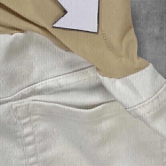 Indigo Blue Jeans Women XL Cream Stretchy Maternity Crossover Panel Skinny Pants - Picture 11 of 12